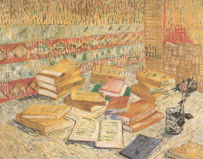 Still life with French Novels and a Rose (nn04)